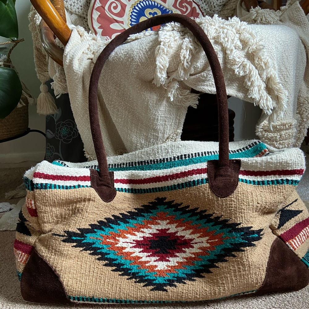 Boho weekender duffel bag